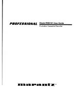 Preview for 1 page of Marantz PMD101 User Manual