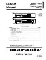 Предварительный просмотр 1 страницы Marantz PMD330 Service Manual