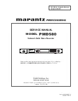 Preview for 1 page of Marantz PMD580 Service Manual