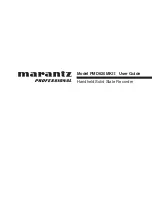 Предварительный просмотр 1 страницы Marantz PMD620MKII User Manual