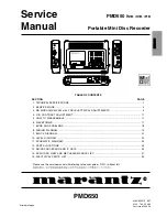 Preview for 1 page of Marantz PMD650 Service Manual