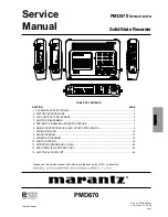 Preview for 1 page of Marantz PMD670 Service Manual