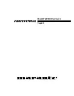 Preview for 1 page of Marantz PMD800 Professional User Manual