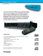 Preview for 1 page of Marantz PMD930 Quick Installation Manual