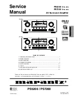 Предварительный просмотр 1 страницы Marantz PS5200 Service Manual