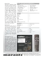 Preview for 2 page of Marantz PV6111W Specifications