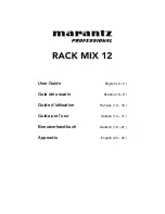 Preview for 1 page of Marantz Rack Mix 12 User Manual