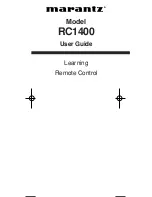 Preview for 1 page of Marantz RC-1400 User Manual