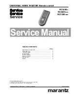 Preview for 1 page of Marantz RC3200 Service Manual