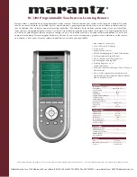 Marantz RC3200 Specification Sheet preview