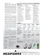 Preview for 2 page of Marantz RC9200 Specifications