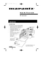 Marantz RX-77 User Manual preview