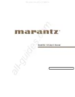 Marantz SA-10 Owner'S Manual preview