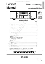 Marantz SA-11S1 Service Manual preview