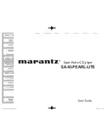 Preview for 1 page of Marantz SA-KI-PEARL-LITE User Manual