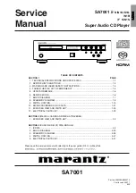 Marantz SA7001 F Service Manual preview