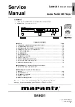 Marantz SA8001 Service Manual предпросмотр