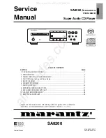 Preview for 1 page of Marantz SA8260/F1B/S1B/U1B Service Manual