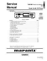 Preview for 1 page of Marantz SA8400 F1N Service Manual