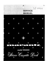 Preview for 1 page of Marantz SD4000 Service Manual