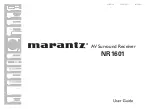 Preview for 1 page of Marantz Slim-line NR1601 (French) Manuel D'Utilisation