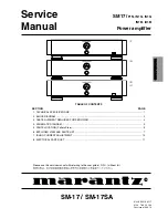 Предварительный просмотр 1 страницы Marantz SM-17 Service Manual