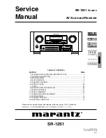 Marantz SR-12N1G Service Manual preview