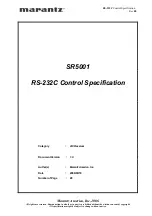 Предварительный просмотр 1 страницы Marantz SR-5001 Specification