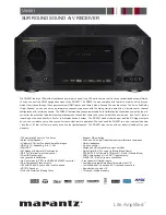 Marantz SR-6001 Specifications preview