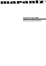 Preview for 1 page of Marantz SR-73 User Manual