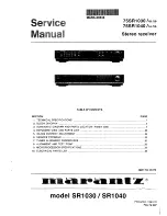 Предварительный просмотр 1 страницы Marantz SR1030 Service Manual