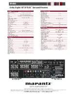 Preview for 2 page of Marantz SR4003 Specification Sheet