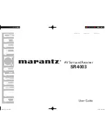 Marantz SR4003 User Manual preview