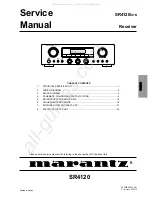 Marantz SR4120 Service Manual preview