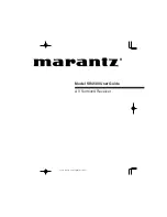Marantz SR4500 User Manual preview