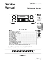 Preview for 1 page of Marantz SR5002 Service Manual