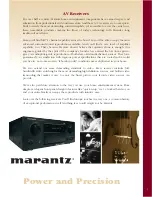 Предварительный просмотр 3 страницы Marantz SR5500 Full Line Catalog