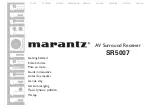 Предварительный просмотр 1 страницы Marantz SR6007 Getting Started