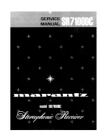 Marantz SR7100DC Service Manual preview