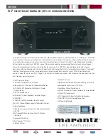 Marantz SR7500 Specifications preview