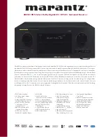 Preview for 1 page of Marantz SR8500 Specification Sheet