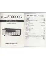 Предварительный просмотр 1 страницы Marantz SR9000G Owner'S Manual