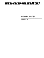 Preview for 1 page of Marantz ST-17 User Manual