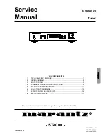 Предварительный просмотр 1 страницы Marantz ST4000 Service Manual