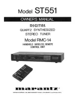 Preview for 1 page of Marantz ST551 Owner'S Manual