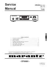 Marantz ST6000 Service Manual preview