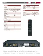 Preview for 2 page of Marantz SUPER AUDIO CD/DVD PLAYER DV6600 Specifications