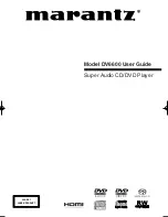 Preview for 1 page of Marantz SUPER AUDIO CD/DVD PLAYER DV6600 User Manual