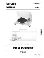 Preview for 1 page of Marantz TT8001 Service Manual