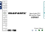 Marantz UD5007 Owner'S Manual preview